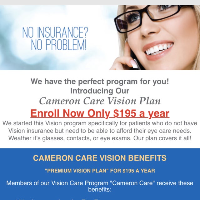 Cameron Care Vision Coverage Open Enrollment